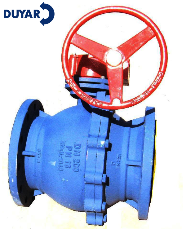 Robinet de inchidere cu sfera corp fonta cu flanse PN 16 DN 300 DUYAR VANA