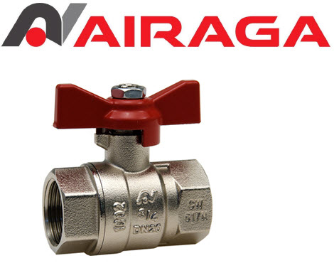 Robinet de trecere cu sfera pentru apa cu filete FI-FI  DN 15 (1/2") Airaga 852
