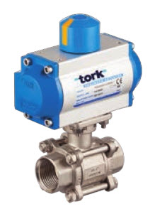 Sfera inox cu actionare pneumatica cu revenire PAV903SR PN 40 DN 1/2" SMS-TORK